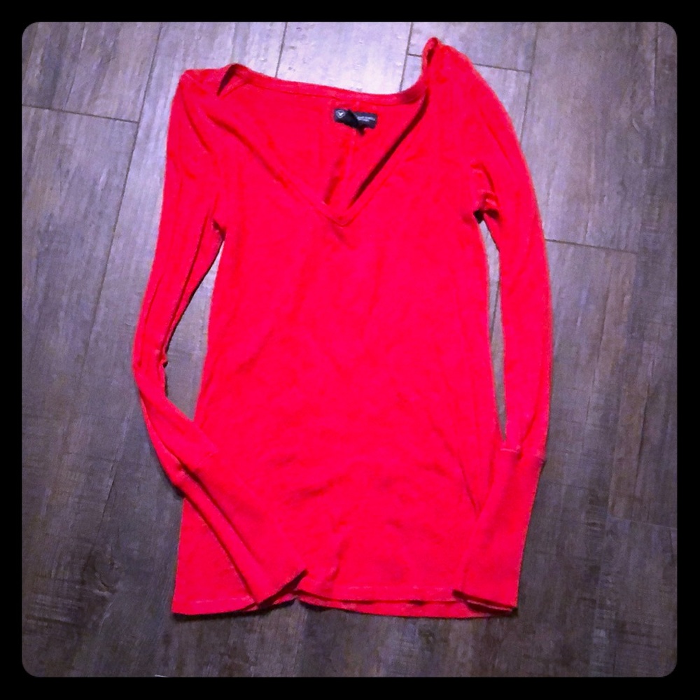 American eagle long sleeved red tee !